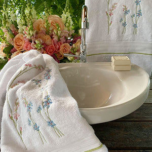 Jogo de Banho Jardim Floral - Banho & Rosto 100% algodão