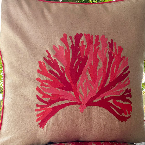Red Coral Cushion Cover 45x45cm (without filling)