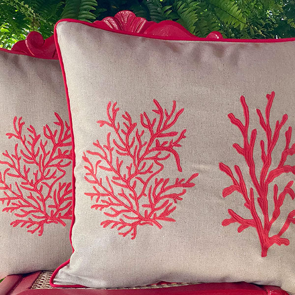 Coral Cushion Cover (without filling)