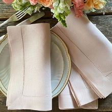 Load image into Gallery viewer, Pink Vintage Ajour Napkin 100% linen 50x50cm