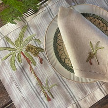 Load image into Gallery viewer, 100% linen Striped Banana Placemat with Napkin