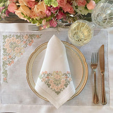 Load image into Gallery viewer, Pastel-toned 100% linen bow placemat with napkin 