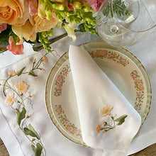 Load image into Gallery viewer, 100% linen Fleur du Jour placemat with napkin 
