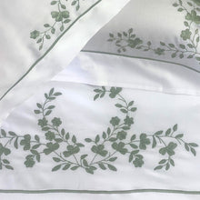 Load image into Gallery viewer, Queen-Size Green Floral Bed Sheet Set 2.40x2.80m 100% cotton 300 threads 