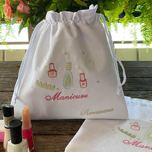 Load image into Gallery viewer, Embroidered Manicure Organizer Toiletry Bag