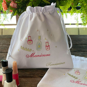 Embroidered Manicure Organizer Toiletry Bag