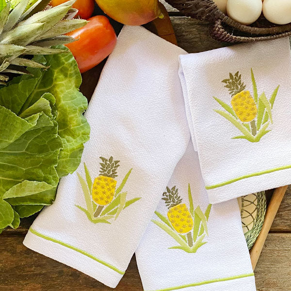 Dish Towel | 100% cotton Tropical Pineapple Cup - unit