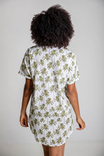 Load image into Gallery viewer, Palm Day by Day Floral Chemise P - M - L 100% Cotton