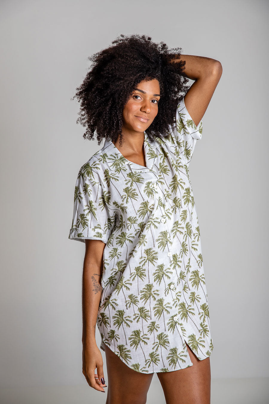 Palm Day by Day Floral Chemise P - M - L 100% Cotton