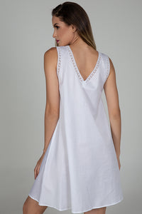 Verona 100% cotton nightgown with lace