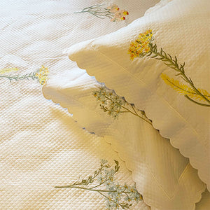 Printemps Queen Bedspread with 2 Pillow Holders 2.50x2.60m pique