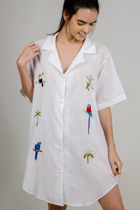 Chemise Day by Day Tropical Birds 100% cotton