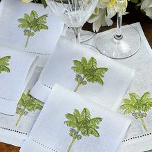Load image into Gallery viewer, Palmeirinha Cocktail Napkin Kit with 6 units 11x22cm linen