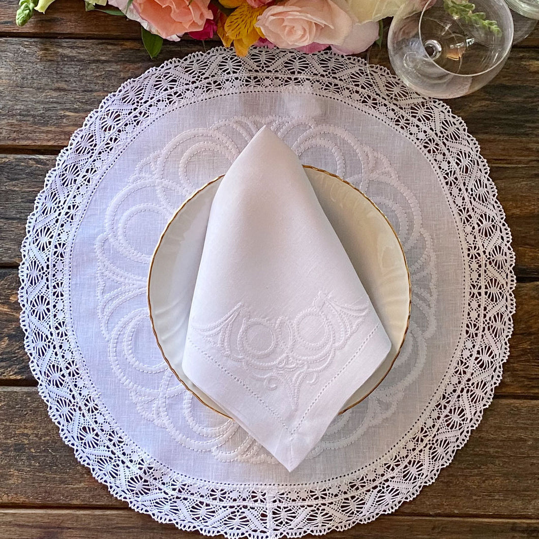Waves 100% linen placemat with napkin 