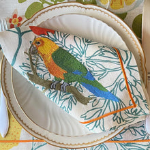 Load image into Gallery viewer, Tropical Jandaia place mat printed 100% linen with napkin 