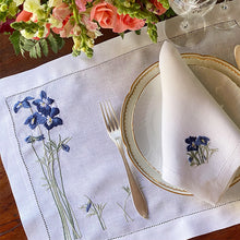 Load image into Gallery viewer, 100% linen Lilac Garden Placemat with Napkin 