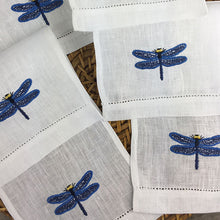 Load image into Gallery viewer, Dragonfly Cocktail Napkin kit 6 units linen