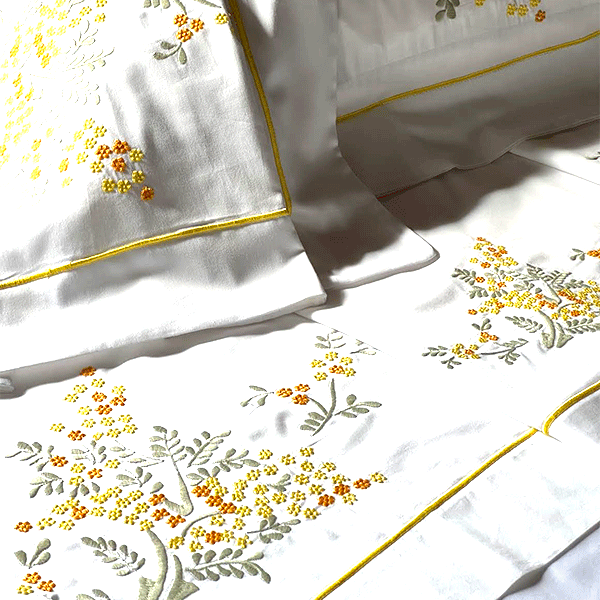 Forget-Me-Not Sheet Set Queen size 2.40x2.80m cotton 300 threads
