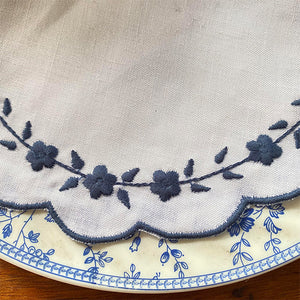 Tray Cloth | Sousplat Blue Flowers 0.21cm diameter