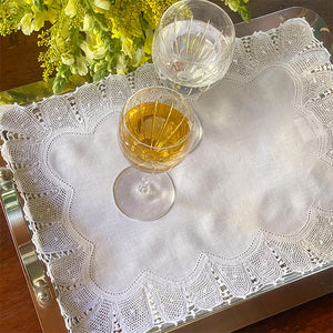 Renaissance Tray Cloth manual lace 30x42cm 
