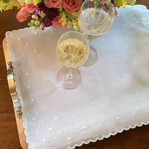 Tray Cloth Manually embroidered 39x48cm 100% linen