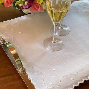 Tray Cloth Manually embroidered 39x48cm 100% linen
