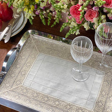 Load image into Gallery viewer, Versailles Lace Tray Cloth beige 30x42cm 100% linen 