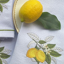 Carregar imagem no visualizador da galeria, Toalha de Prato | Copa Limão Siciliano Flor 100% algodão - unidade