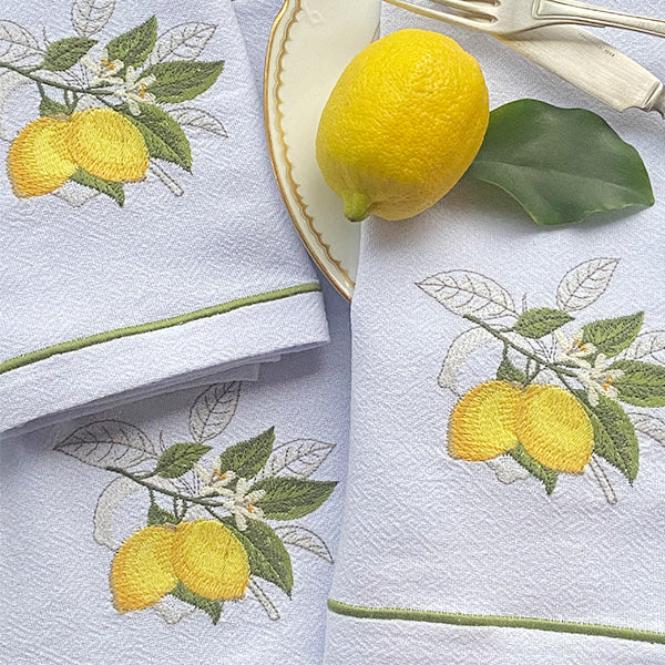 Dish Towel | Sicilian Lemon Flower Cup 100% cotton - unit