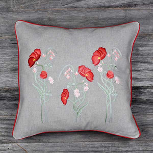 Square Floral Cushion Cover (without filling) 
