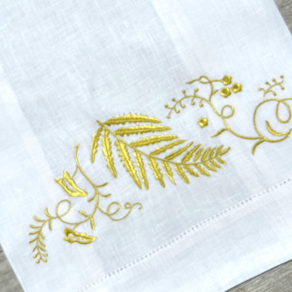 Gold Leaf Towel Towel 42x75cm 100% linen