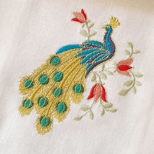 Load image into Gallery viewer, Peacock Color Towel Towel 100% linen 42x75cm