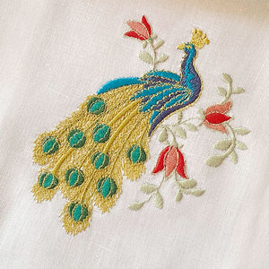 Peacock Color Towel Towel 100% linen 42x75cm
