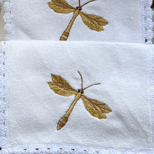 Load image into Gallery viewer, Dragonfly Guest Towel Kit 4 units 16x23cm 100% cotton terry