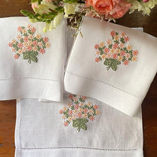 Load image into Gallery viewer, Pink Daisies Guest Towel 100% linen 26x45cm unit